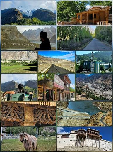 Mountain Drive - Hunza Passu journey collage